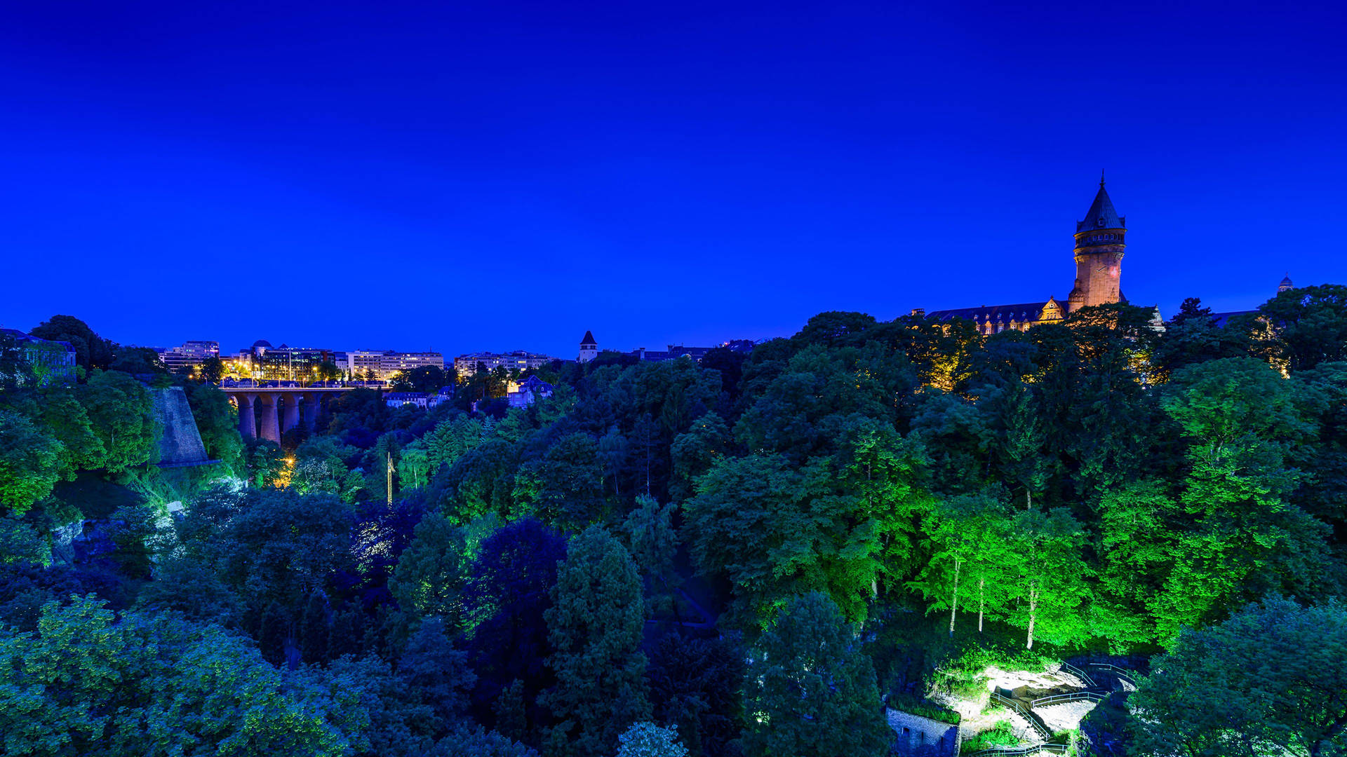 Luxembourg Green Trees Wallpaper