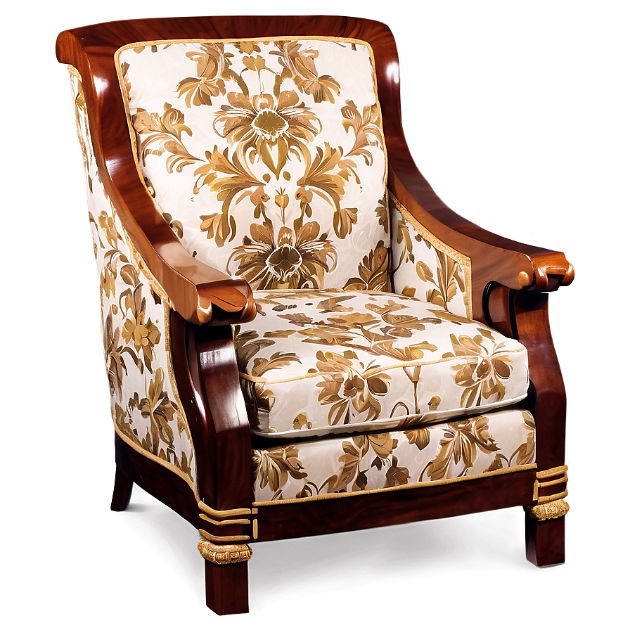 Luxurious Armchair Silla Png 06242024 PNG