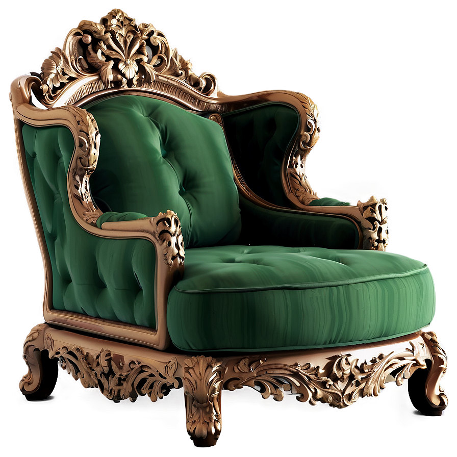 Luxurious Armchair Silla Png 06242024 PNG