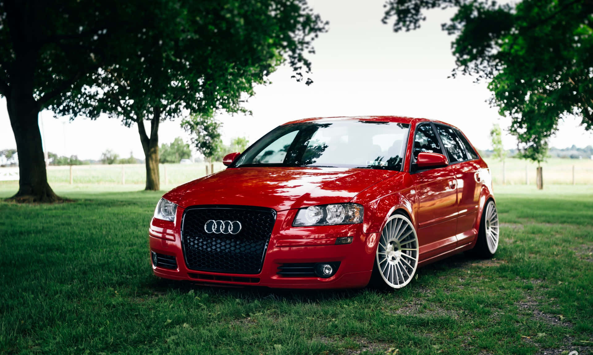 Luxurious Audi S3 In A Majestic Night Drive Wallpaper