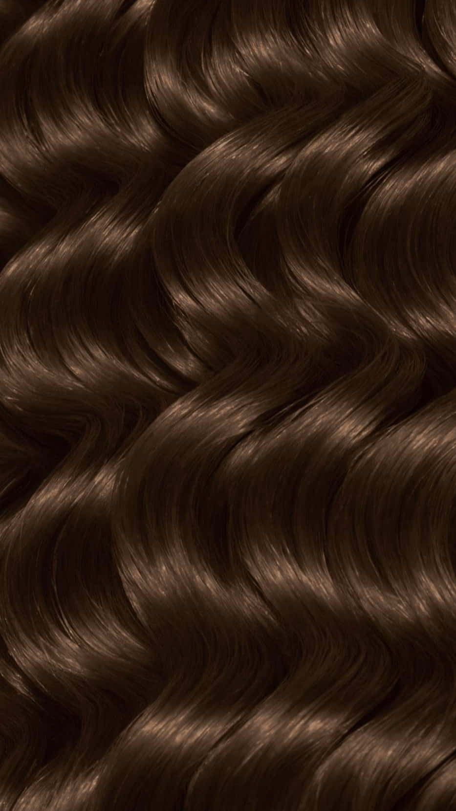 Luxurious Brown Wavy Hair Texture Wallpaper