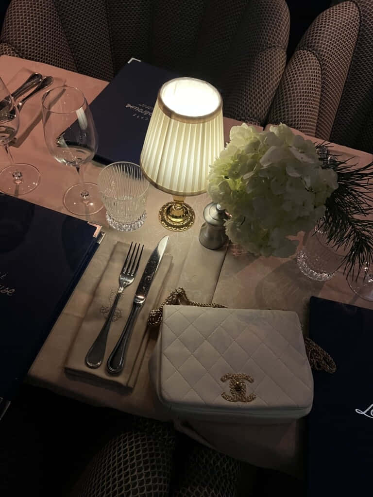 Luxurious Dinner Settingwith Designer Accessories Wallpaper
