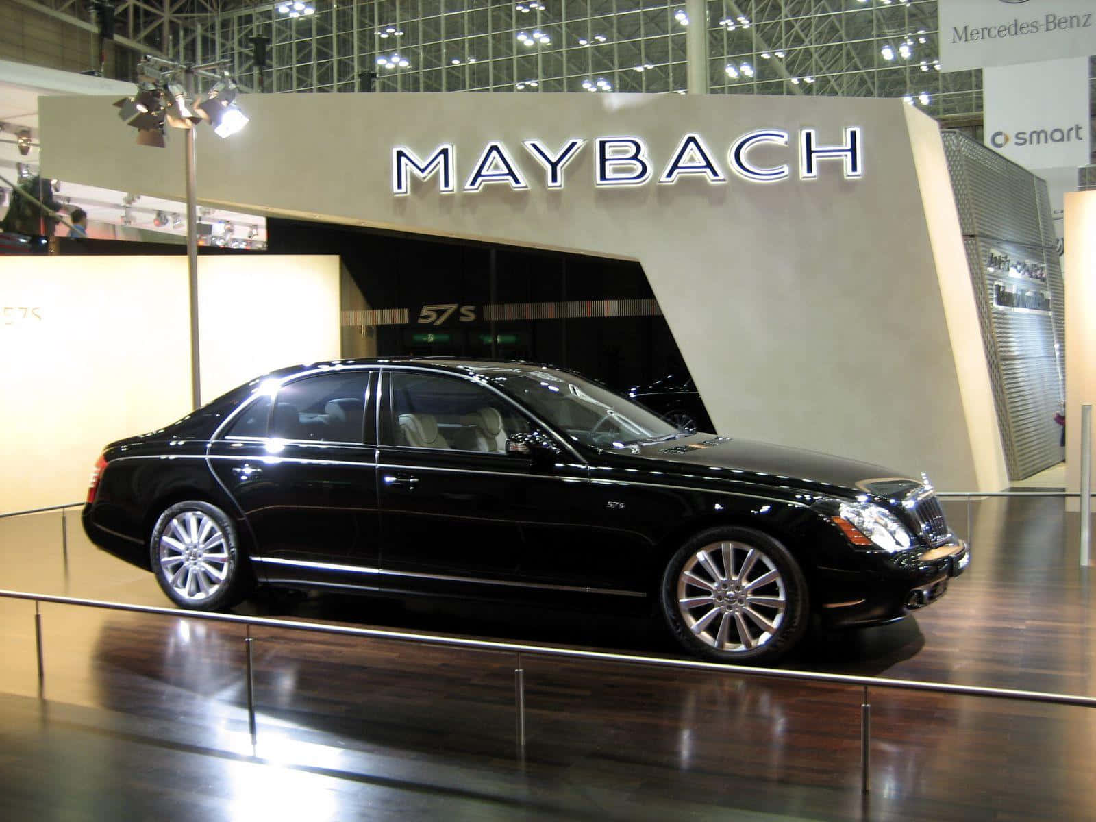 Luxurious Maybach Models On Grand Display Wallpaper