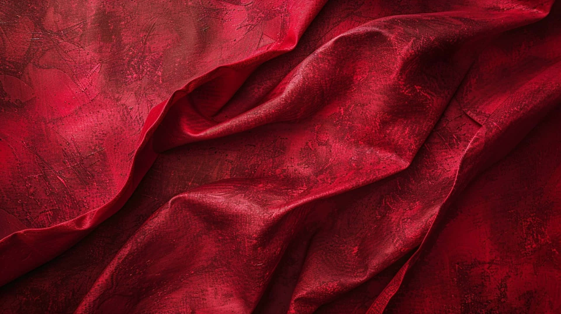 Luxurious Red Satin Fabric Texture Wallpaper