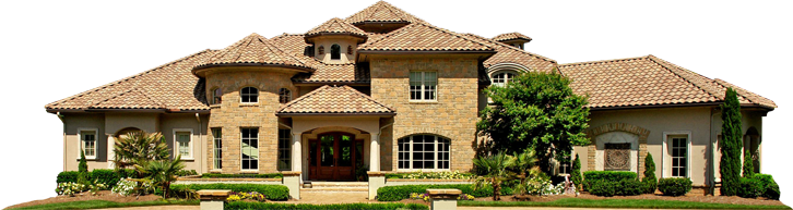 Luxurious Stone Mansion Exterior PNG