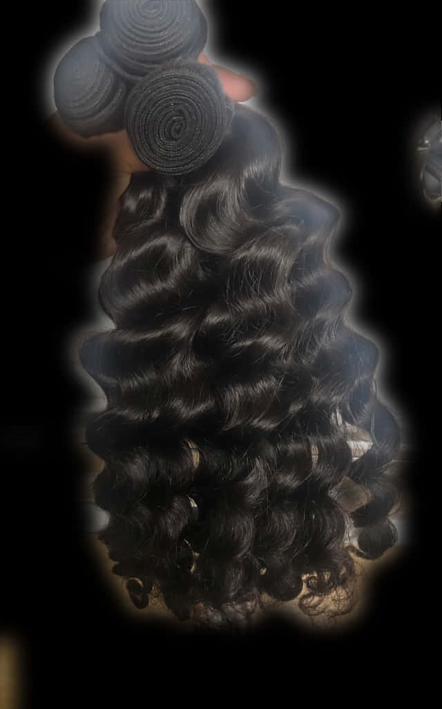 Luxurious Waves Hair Extensions PNG
