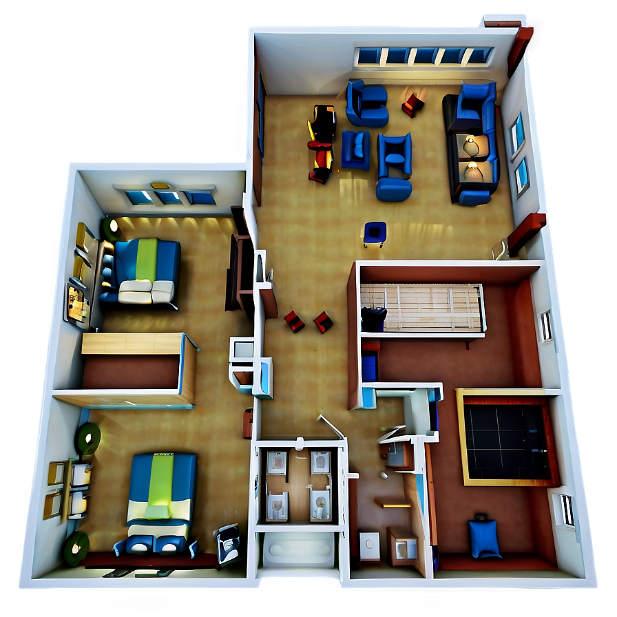 Luxury Apartment Layout Png 05242024 PNG