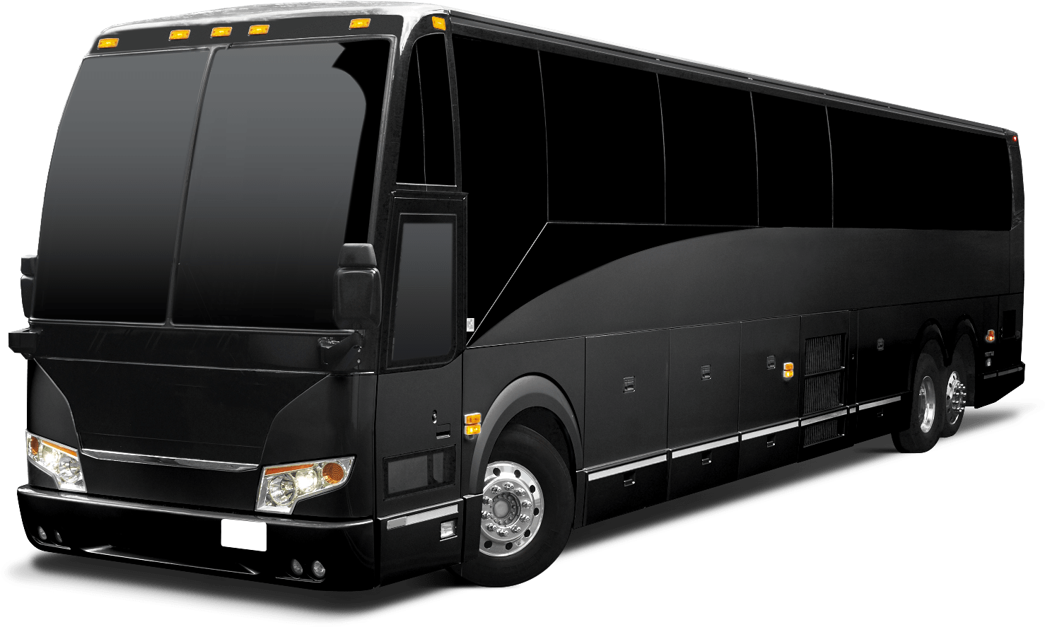 Luxury Black Tour Bus PNG