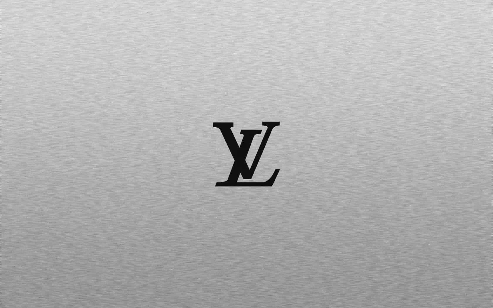 Louis Vu Logo On A Silver Background Wallpaper