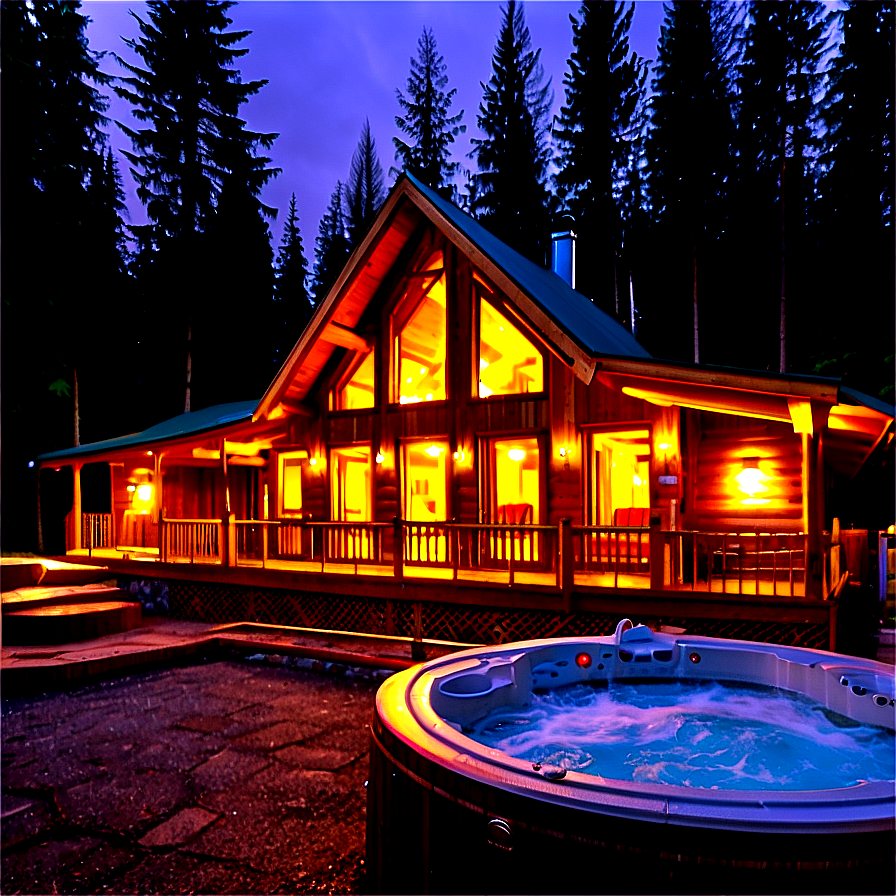 Luxury Cabin With Hot Tub Png Mwx39 PNG