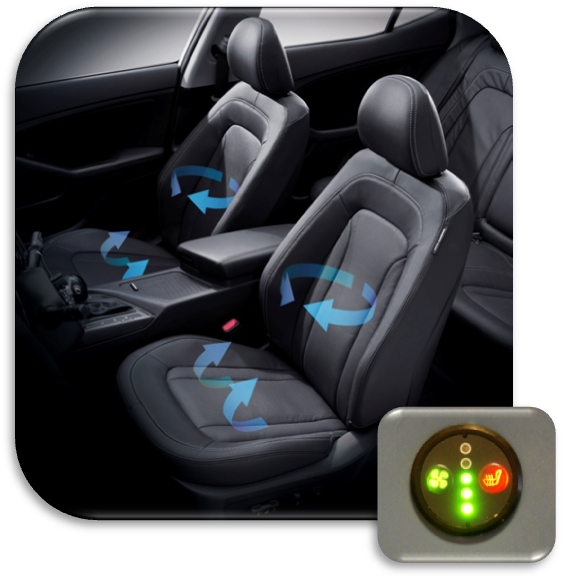 Luxury Car Heated Seats Adjustment PNG