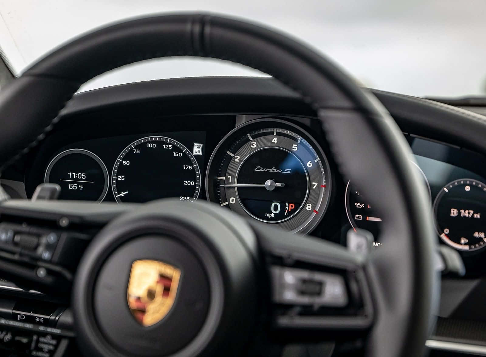 Luxury Car Steering Wheeland Dashboard Wallpaper