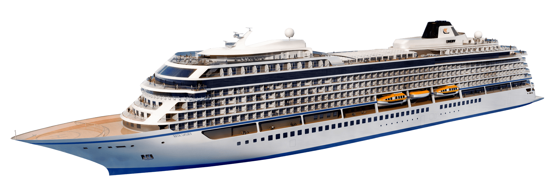 Luxury Cruise Liner Isolated PNG