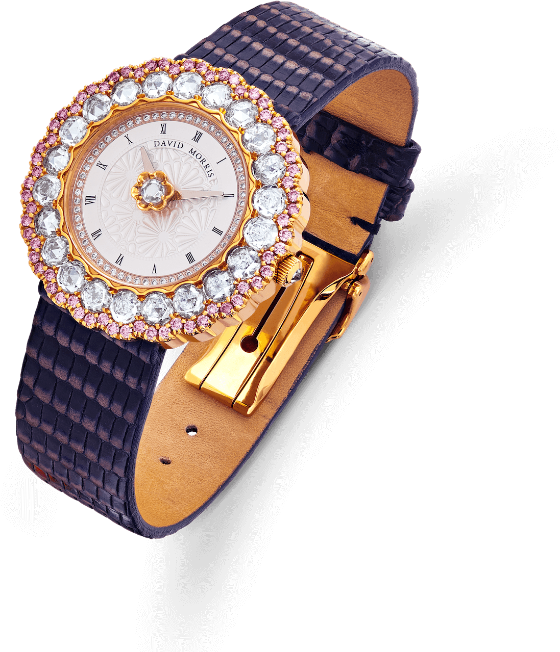 Luxury Diamond Encrusted Watch PNG