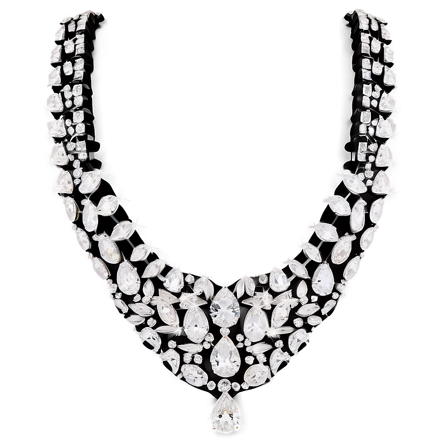 Luxury Diamond Necklace Design Png 06262024 PNG