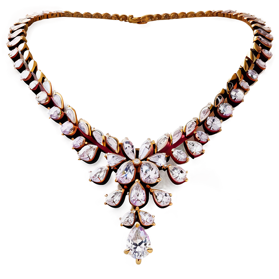 Luxury Diamond Necklace Design Png Oke44 PNG