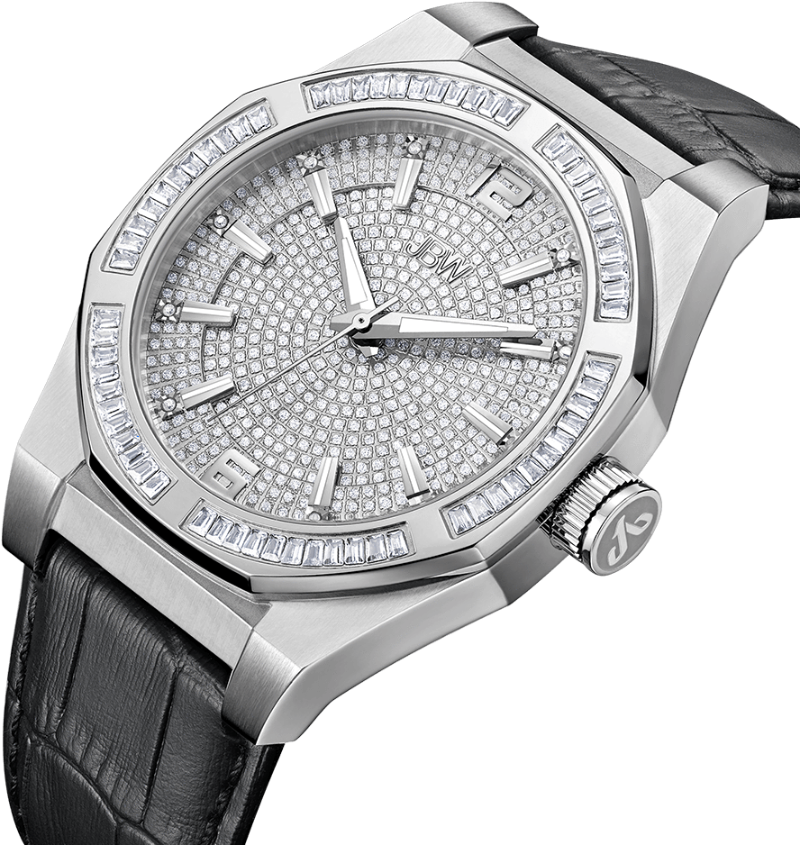 Luxury Diamond Studded Watch PNG