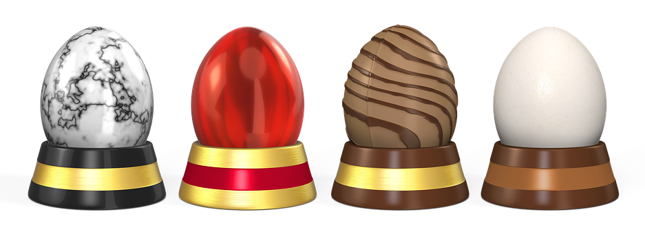 Luxury Easter Eggs Display PNG