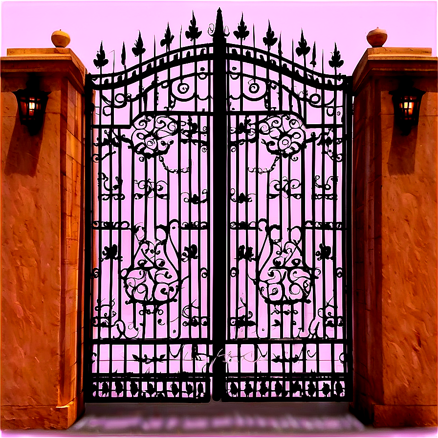 Luxury Estate Gate Png 05242024 PNG