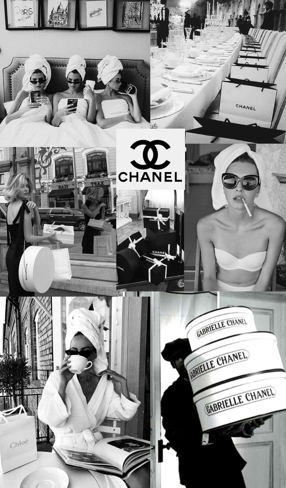 Luxury Fashion Collage_ Chanel Aesthetic.jpg Wallpaper