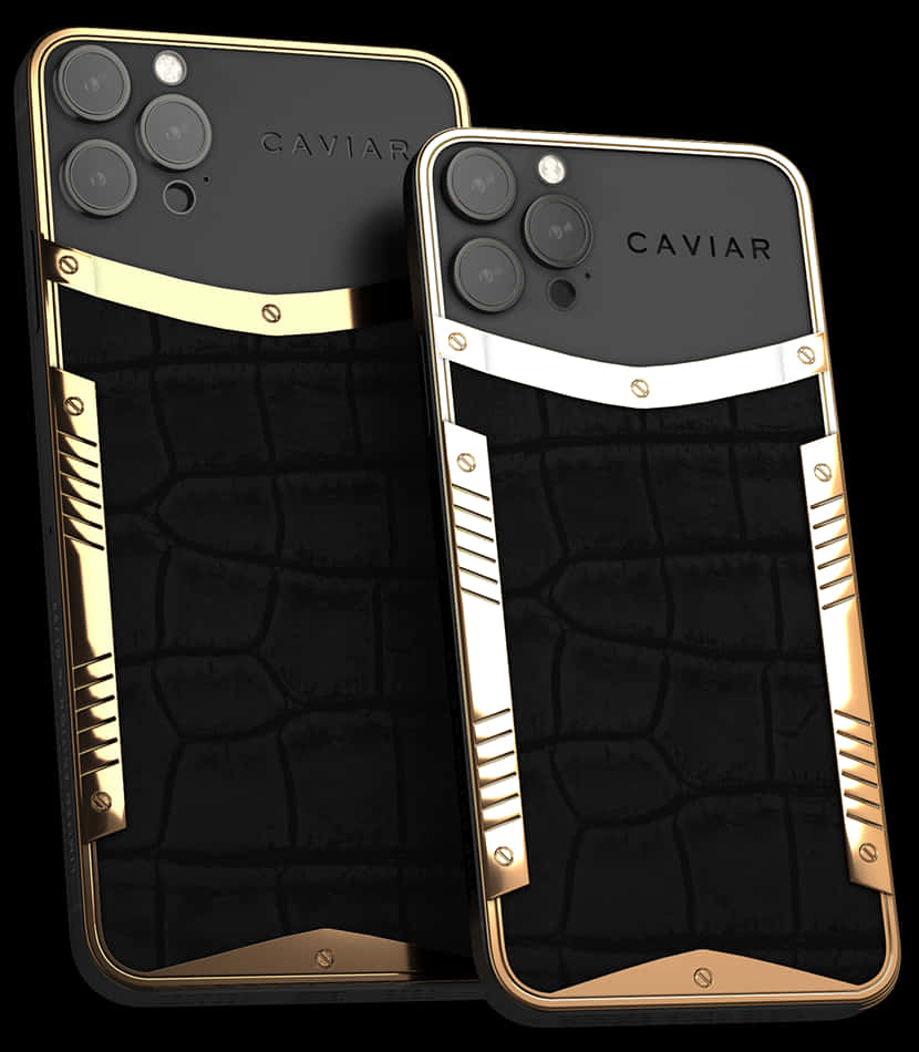 Luxury Gold Blacki Phone12 Design PNG