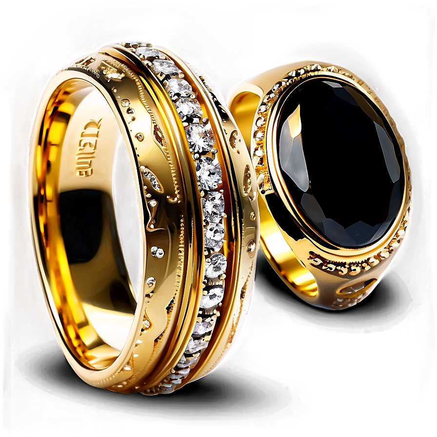 Luxury Gold Rings Png Jhe85 PNG