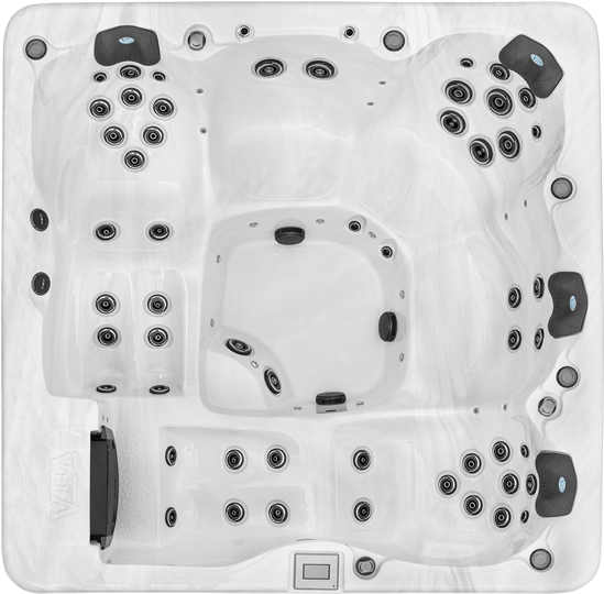 Luxury Home Spa Hot Tub Top View PNG