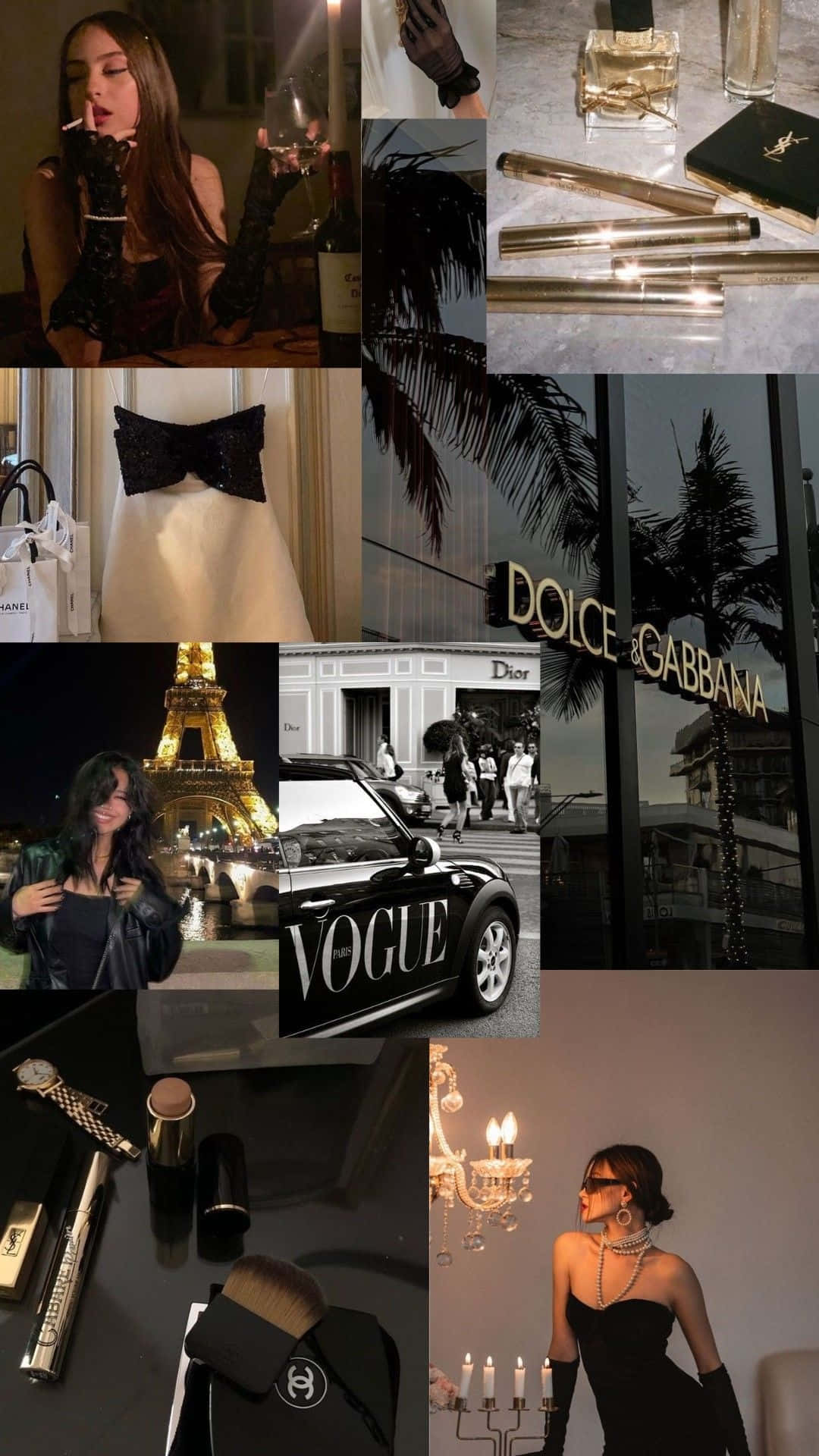 Luxury Lifestyle Collage Wallpaper
