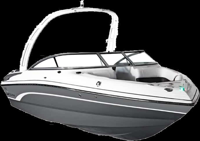 Luxury Motorboat Isolatedon Black PNG