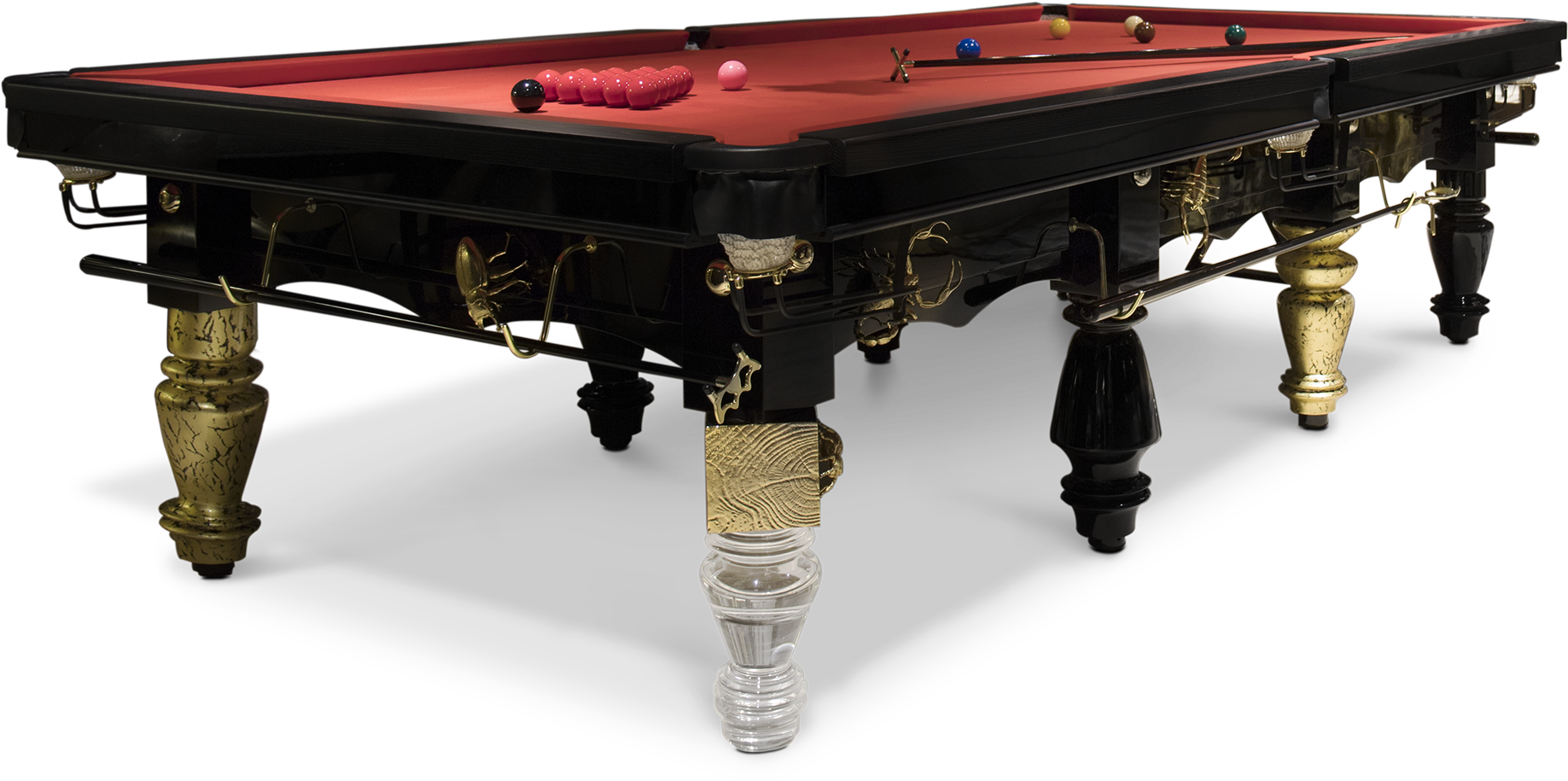 Luxury Red Black Pool Table PNG