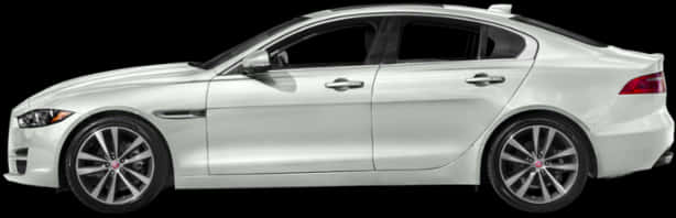 Luxury Sedan Silver Side View PNG