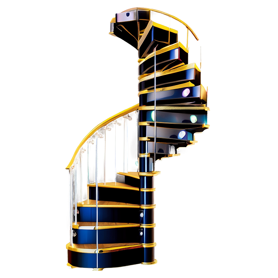 Luxury Spiral Staircase Png 06242024 PNG