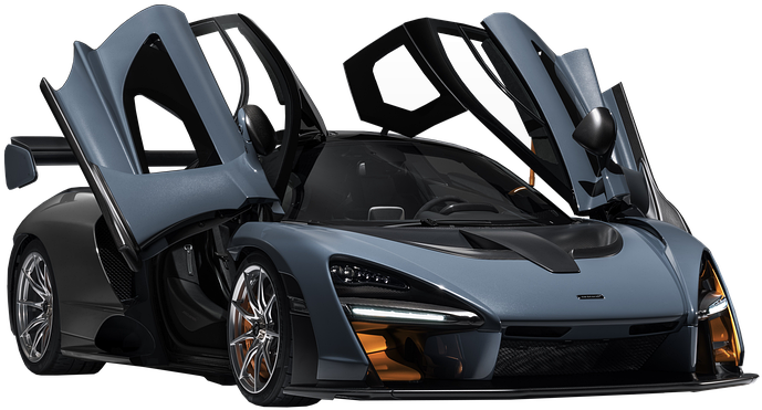 Luxury Sports Car With Doors Open PNG