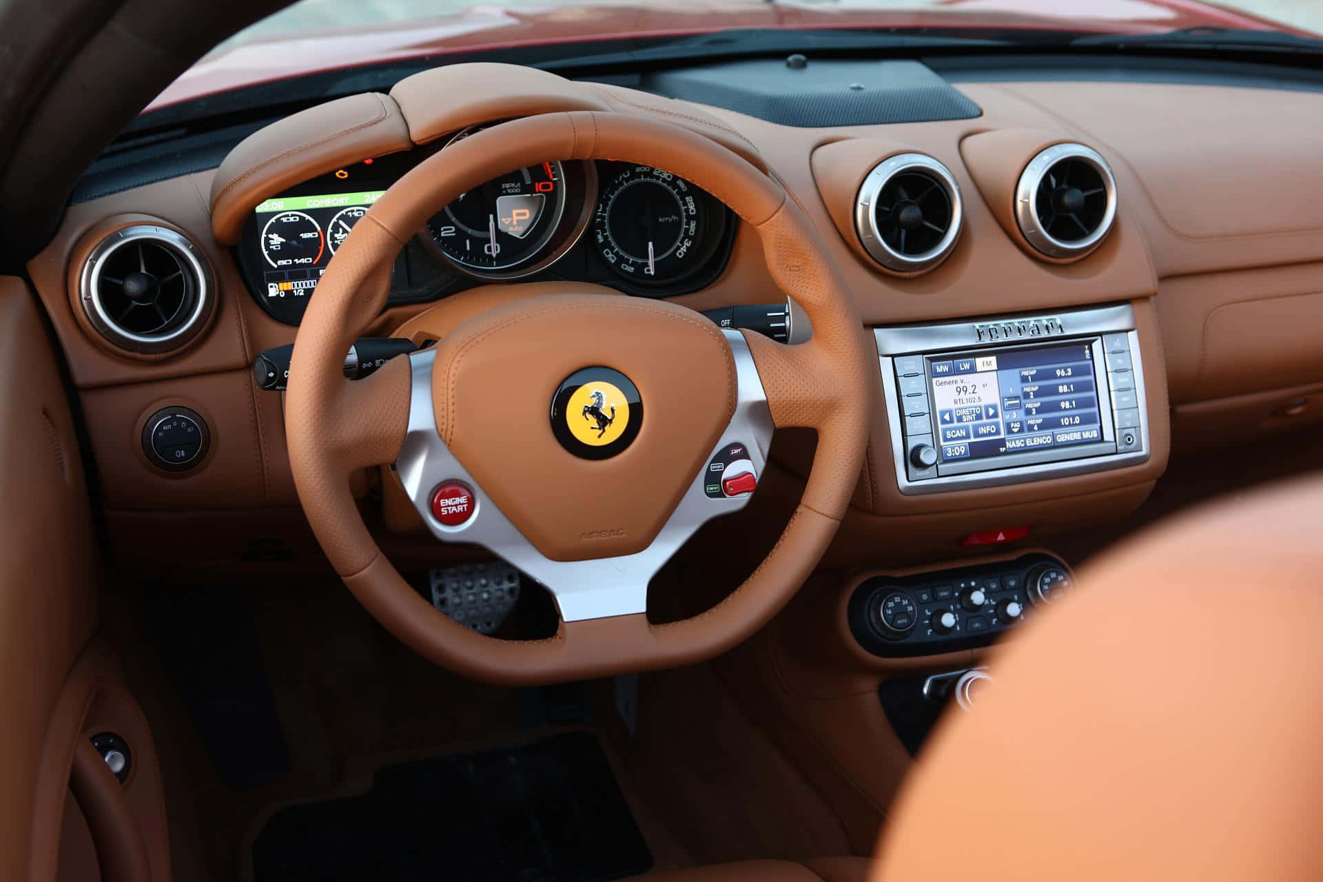 Luxury Vehicle Steering Wheel Wallpaper
