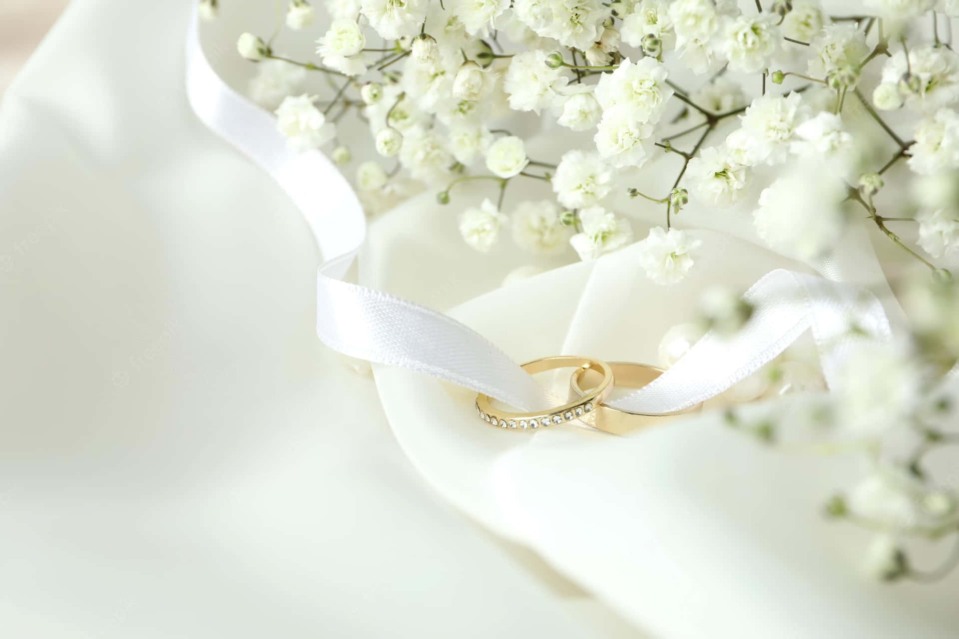 Luxury White Flowers Wedding Background Wallpaper