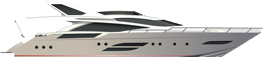 Luxury Yacht Side View PNG