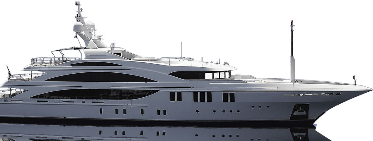 Luxury Yacht Side View PNG
