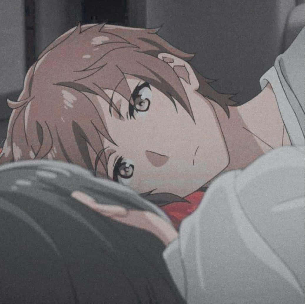 Lying Down Matching PFP Anime Boy Wallpaper