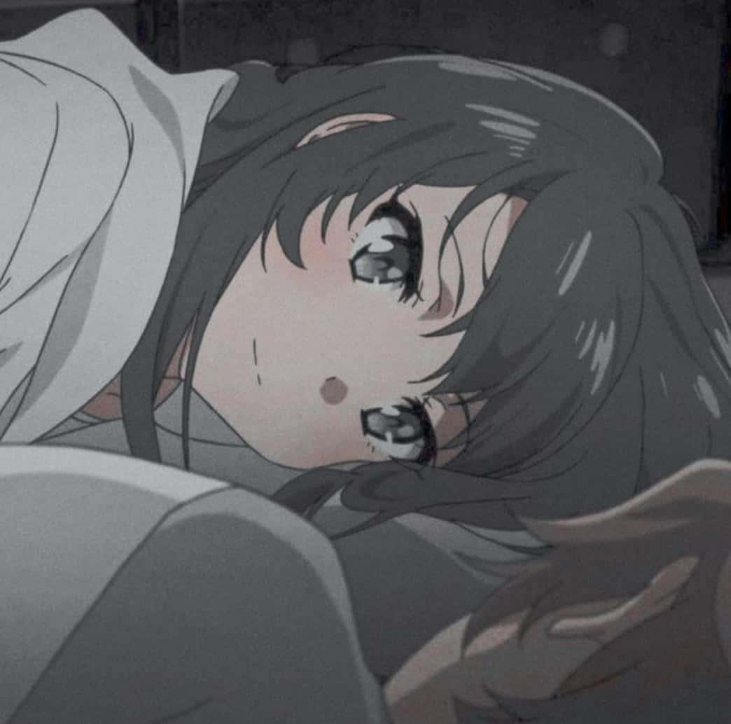 Lying Down Matching PFP Anime Girl Wallpaper