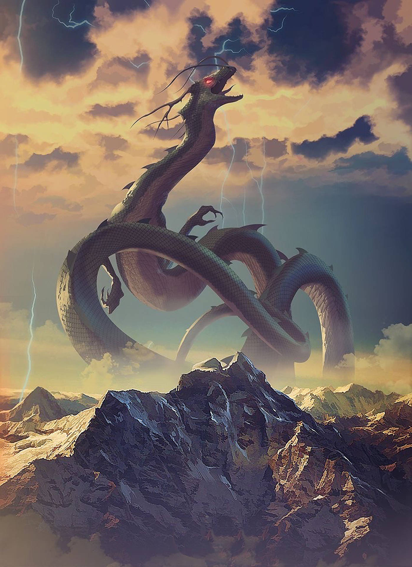 Lyn Dragon Bjerg Wallpaper
