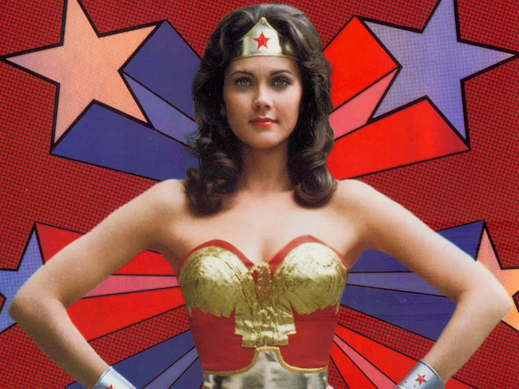 Lynda Carter Wonder Woman Houding Achtergrond