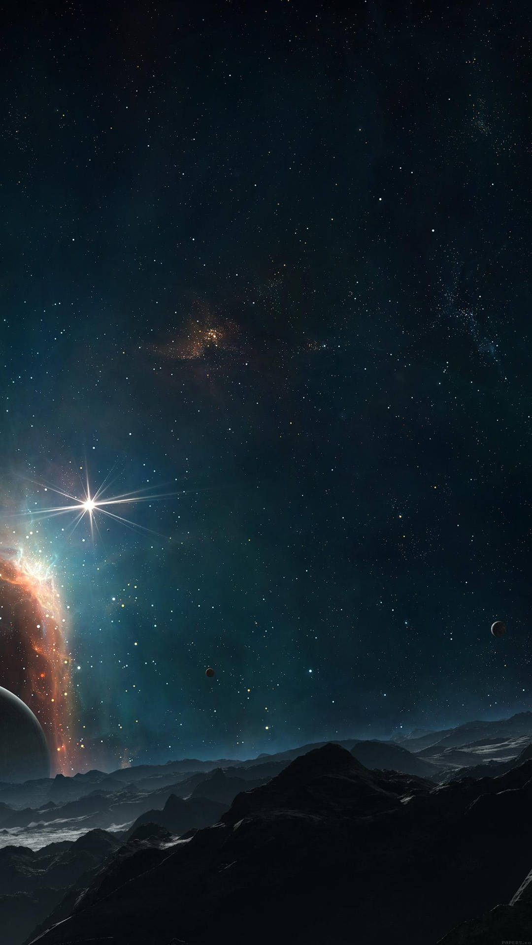 Lyse Stjerne Galaxy Iphone Wallpaper