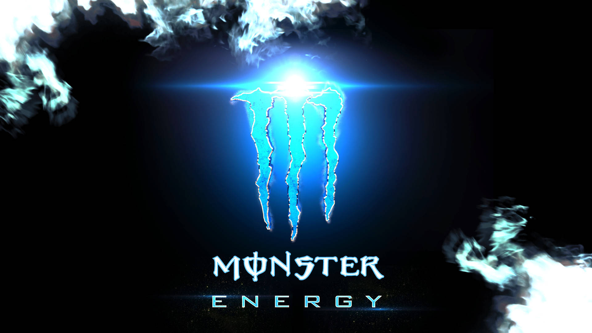 Lyseblå Monster Energy Logo Wallpaper
