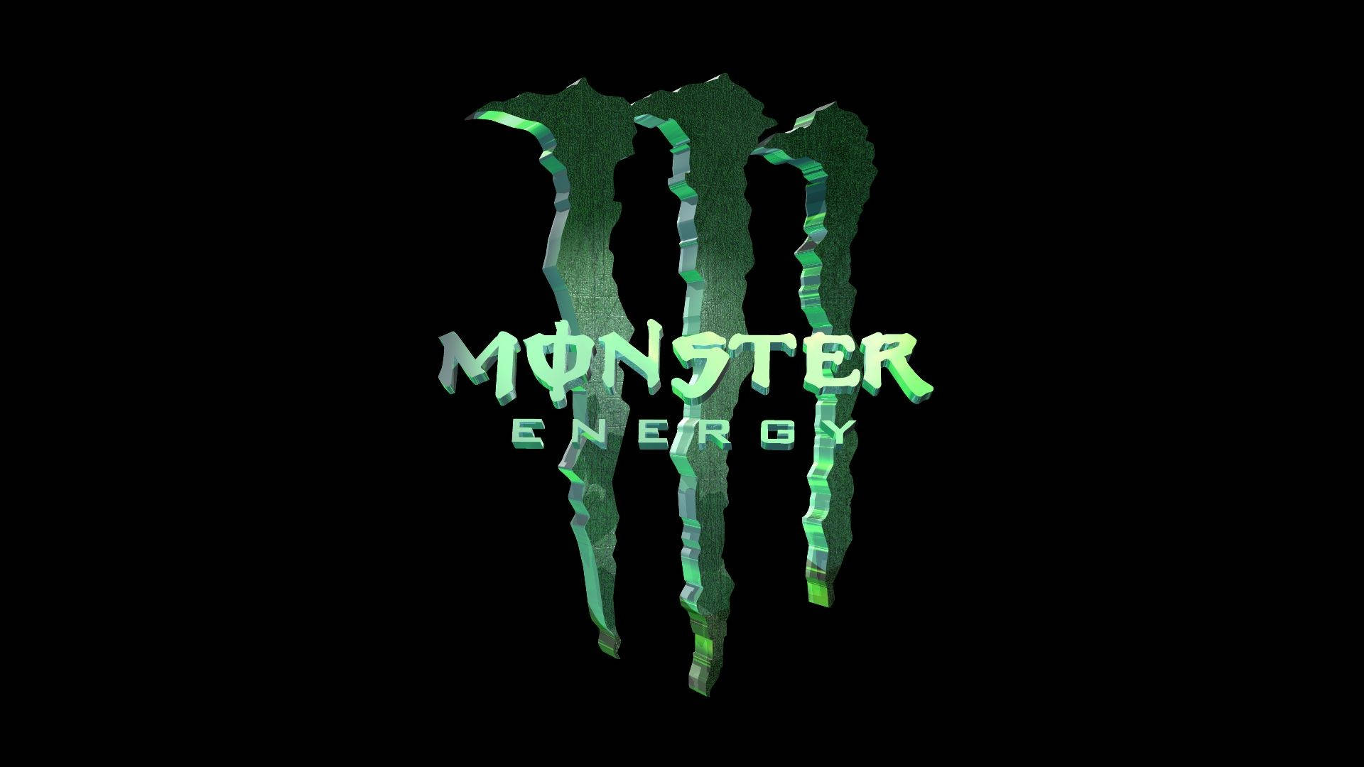 Lysegrøn Monster Energy Logo Wallpaper
