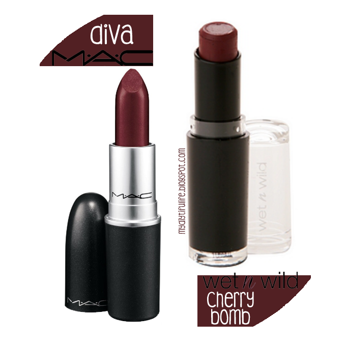 M A C_and_ Wet_n_ Wild_ Lipsticks_ Comparison PNG