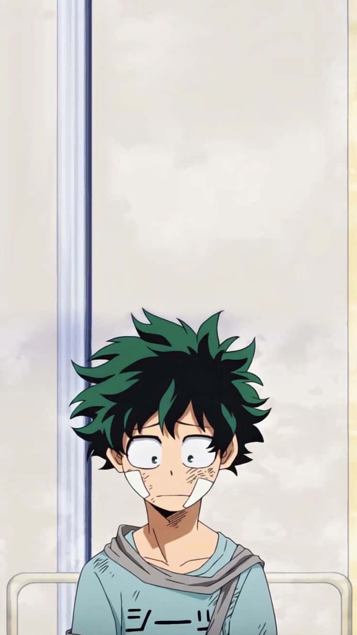 M H A Deku Bandaged Face Aesthetic Wallpaper