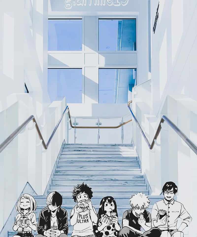 M H A Students Staircase Aesthetic Wallpaper
