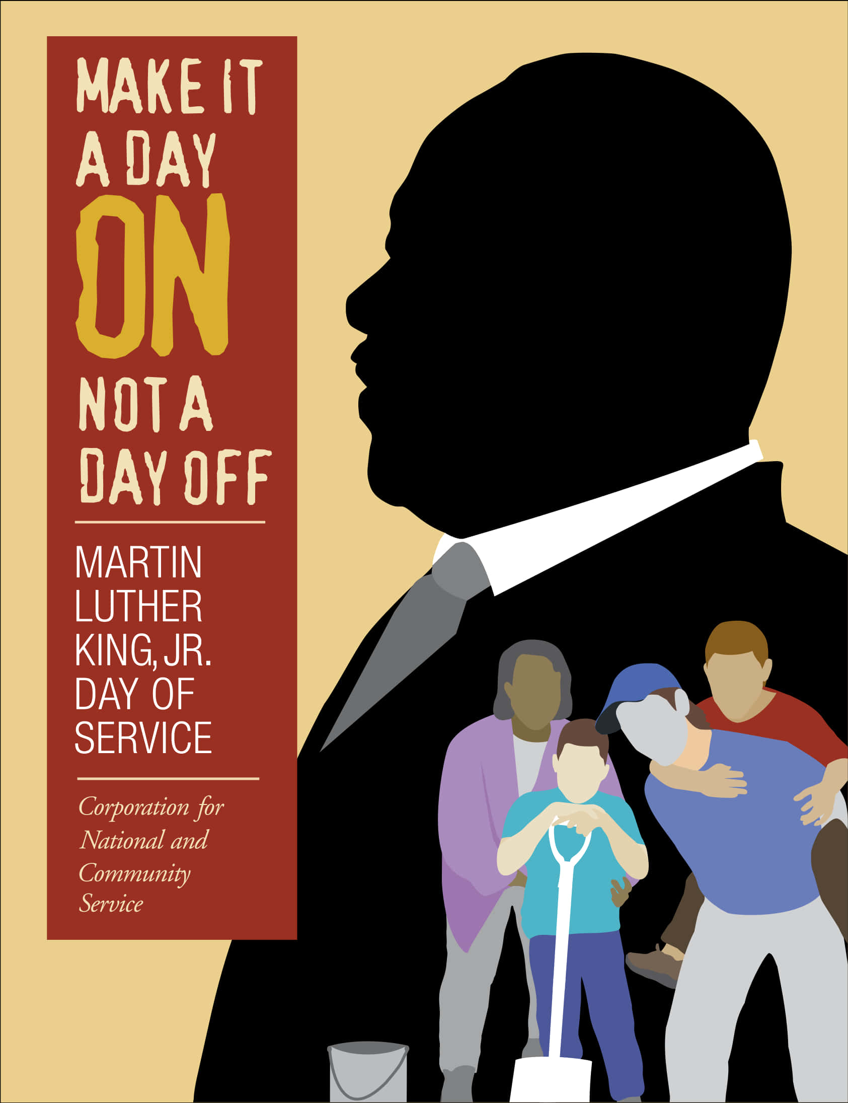 M L K Dayof Service Poster PNG