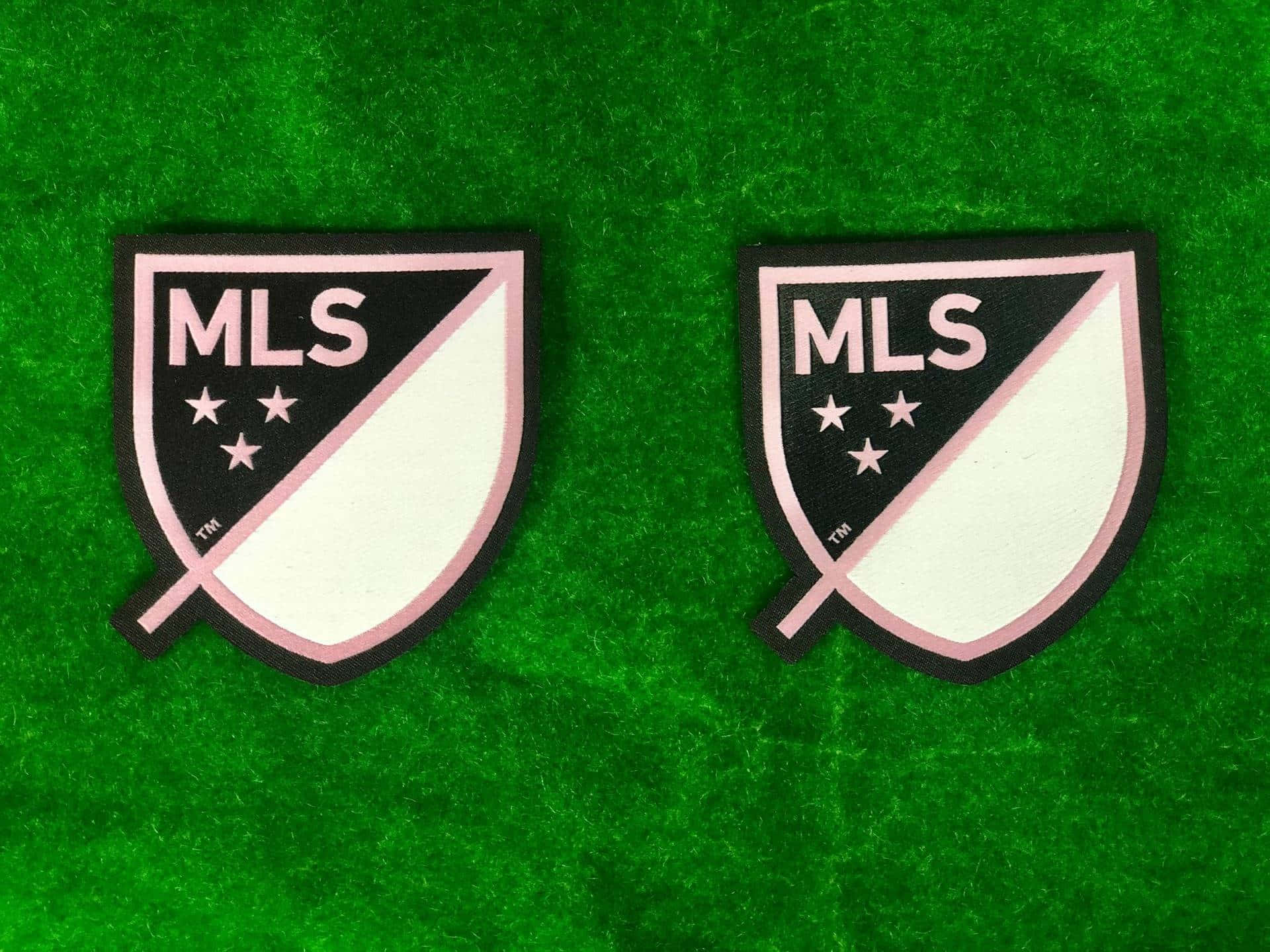 M L S League Shield Patcheson Green Background Wallpaper
