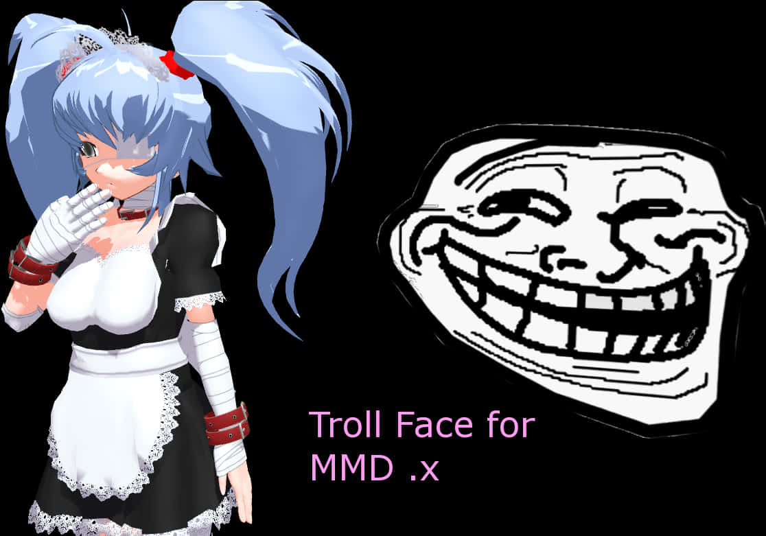 M M D Character With Troll Face PNG